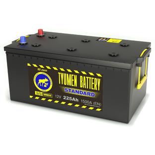 АКБ TYUMEN BATTERY 6СТ-225LR STANDARD конус о/п 1500 A(EN), 518х278х235